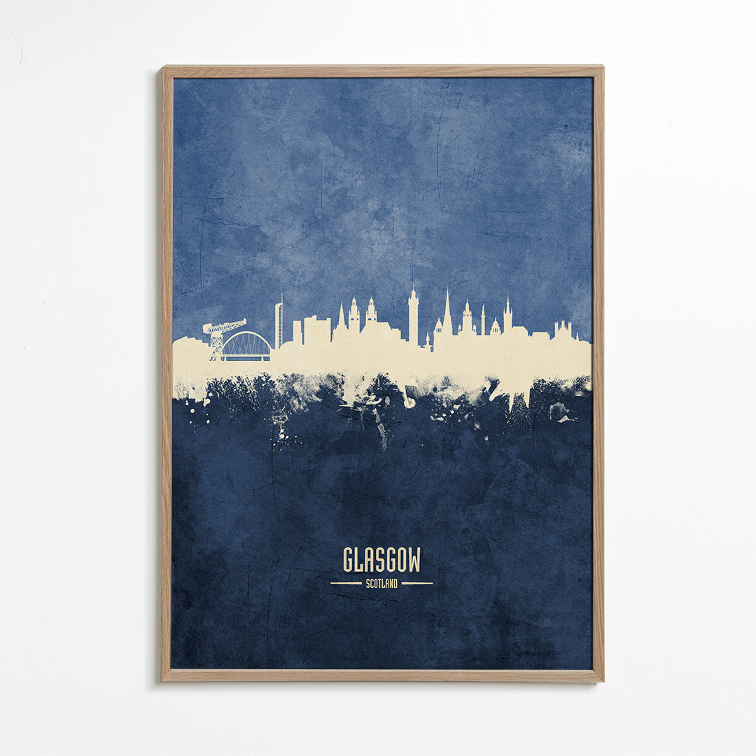 Glasgow skyline bleu