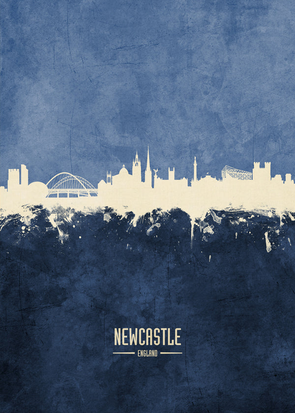 Newcastle skyline bleu