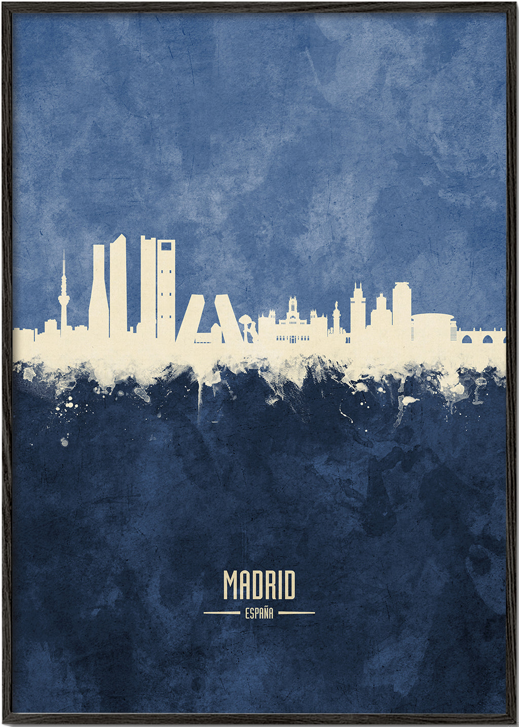 Madrid skyline bleu