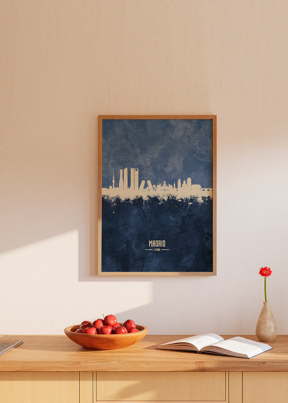 Madrid skyline bleu