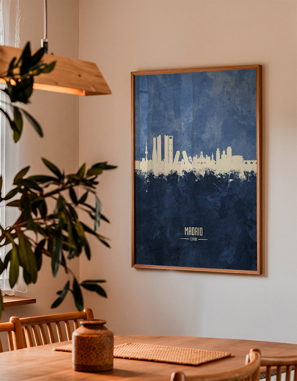 Madrid skyline bleu