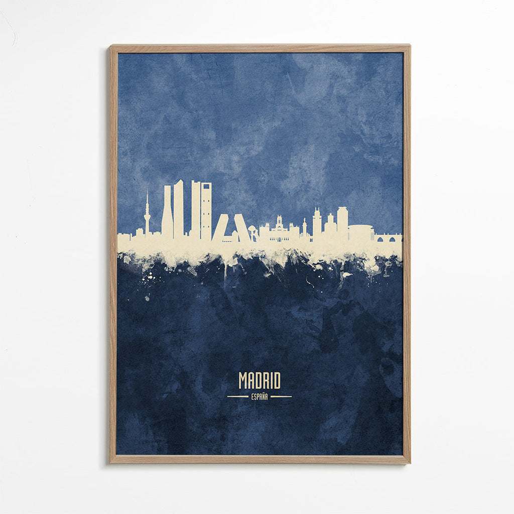 Madrid skyline bleu
