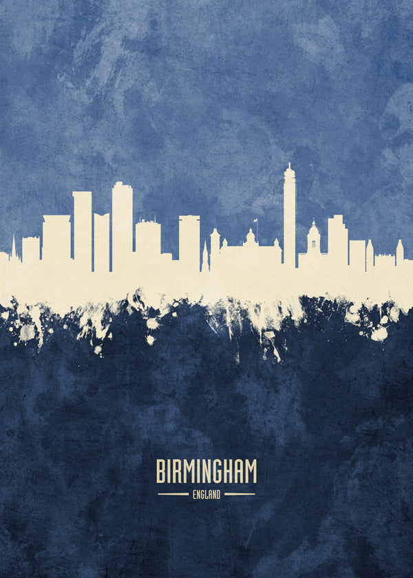 Birmingham skyline bleu