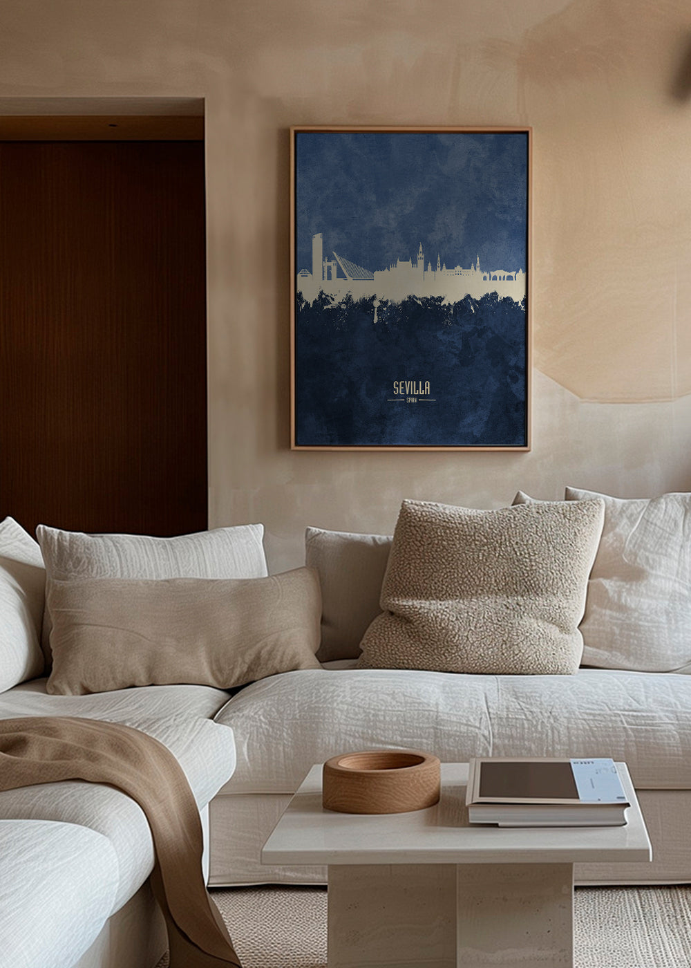 Sevilla skyline bleu