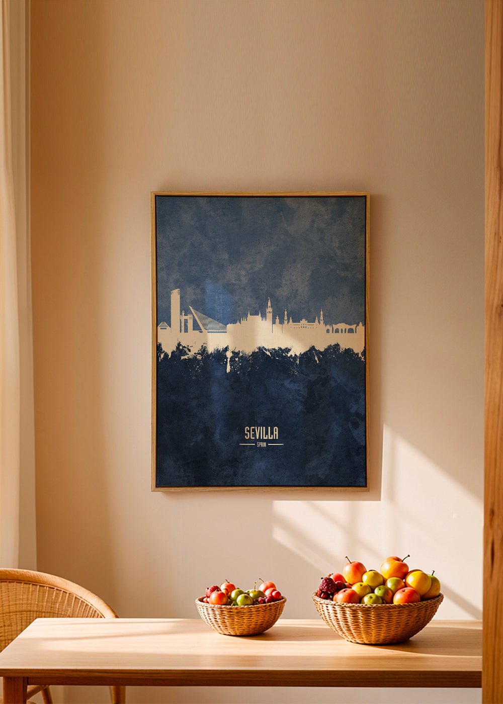 Sevilla skyline bleu