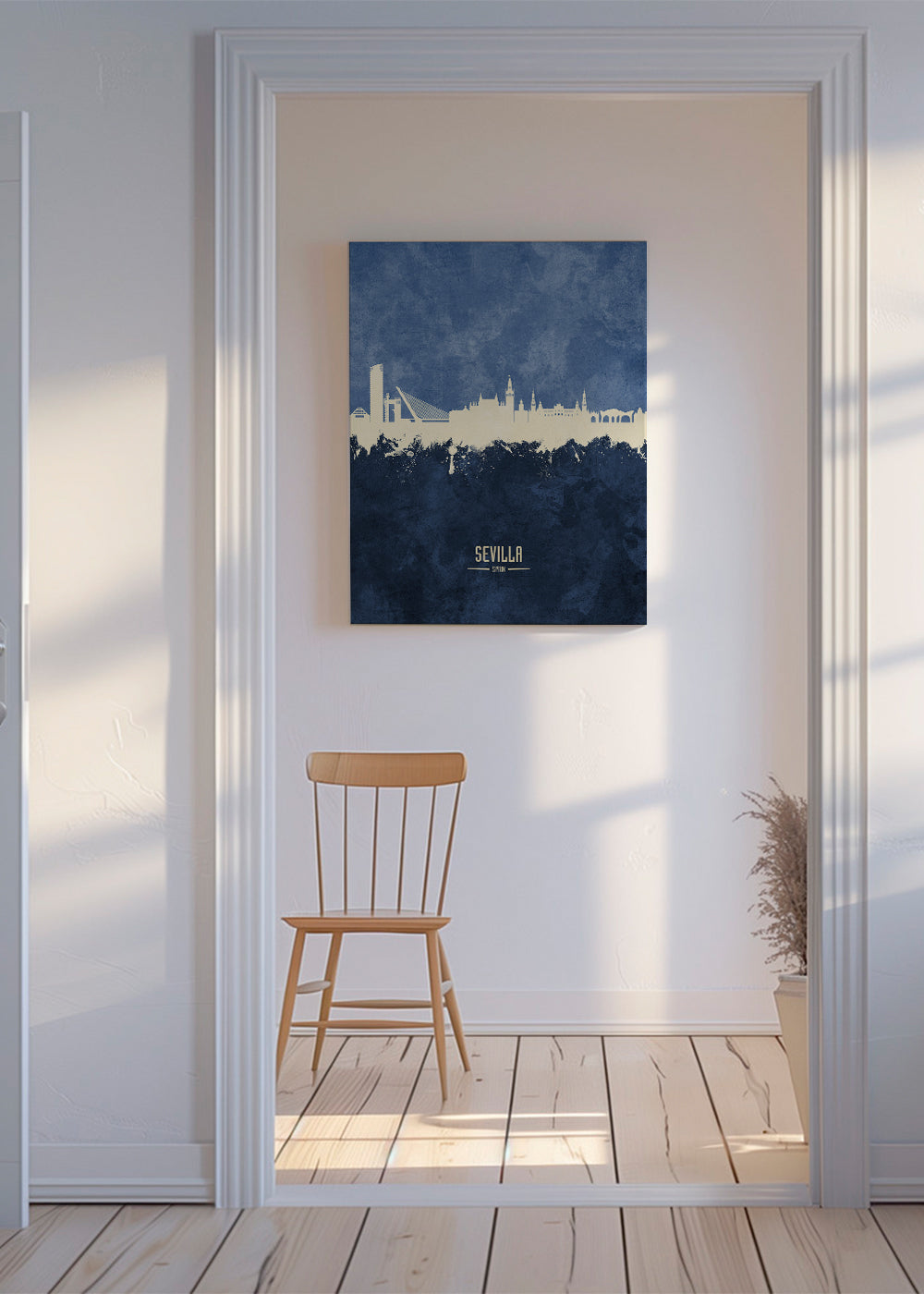 Sevilla skyline bleu