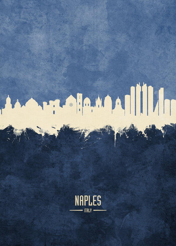Naples skyline bleu
