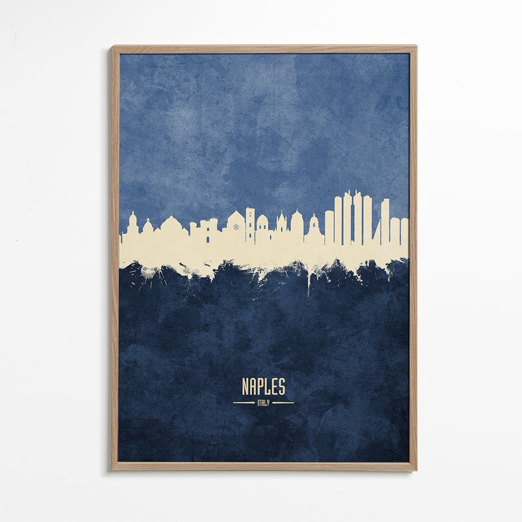 Naples skyline bleu