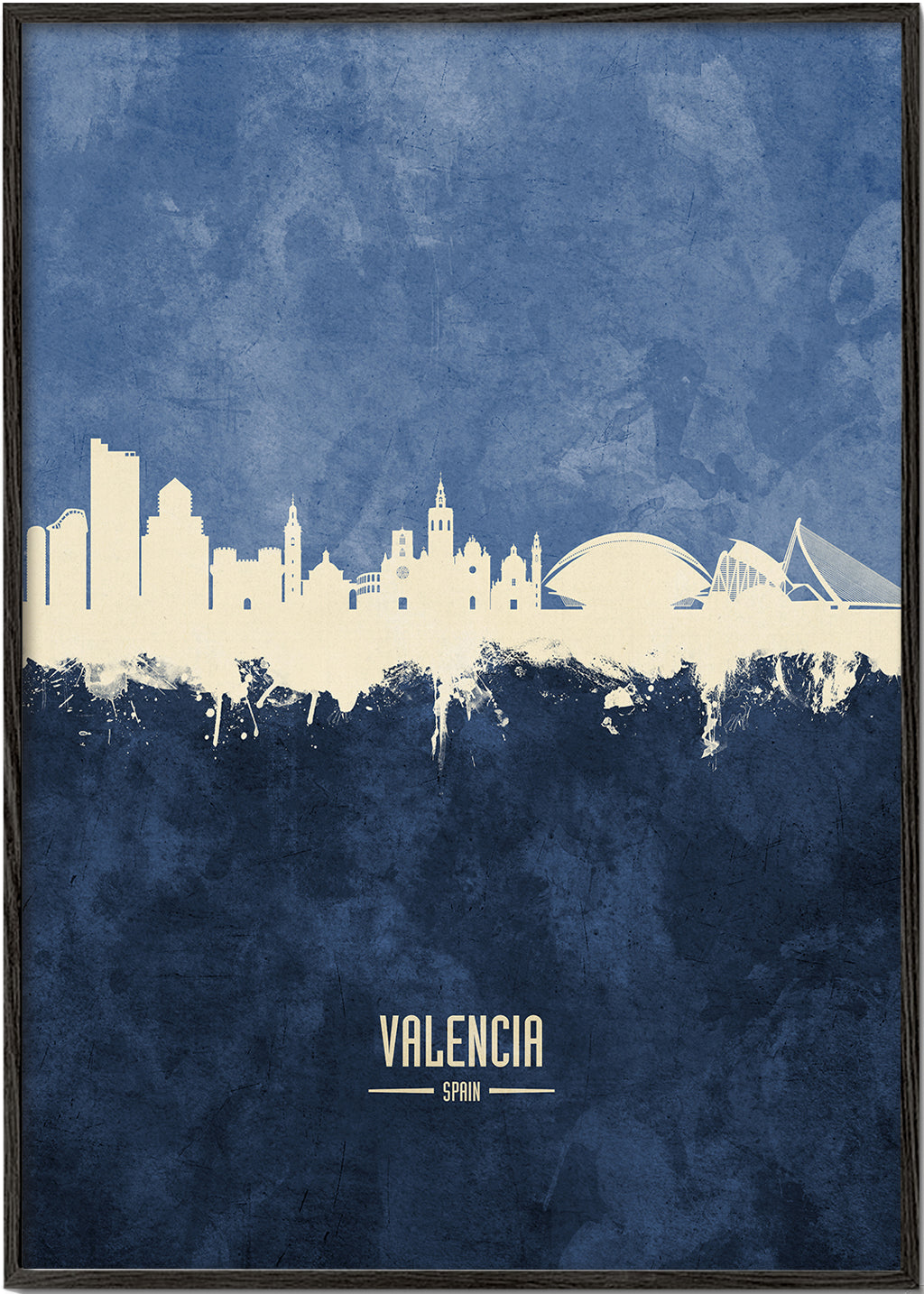 Valencia skyline bleu