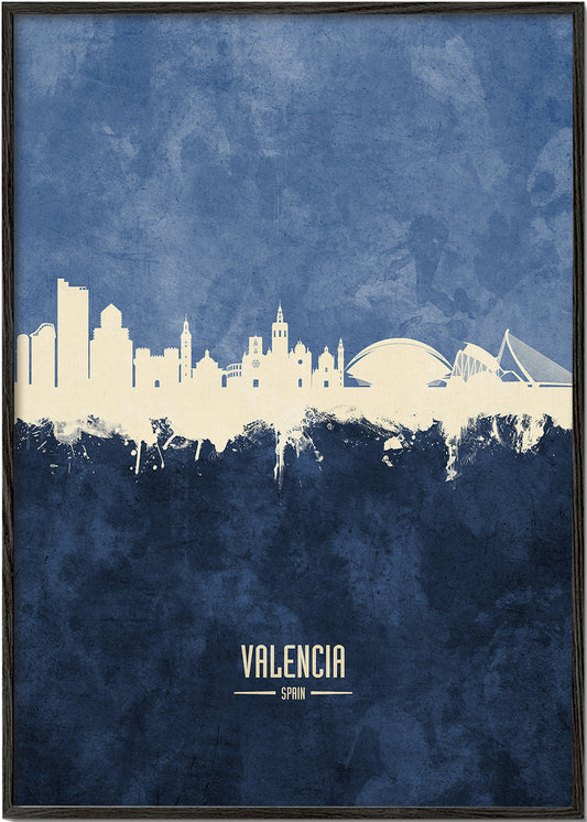 Valencia skyline bleu
