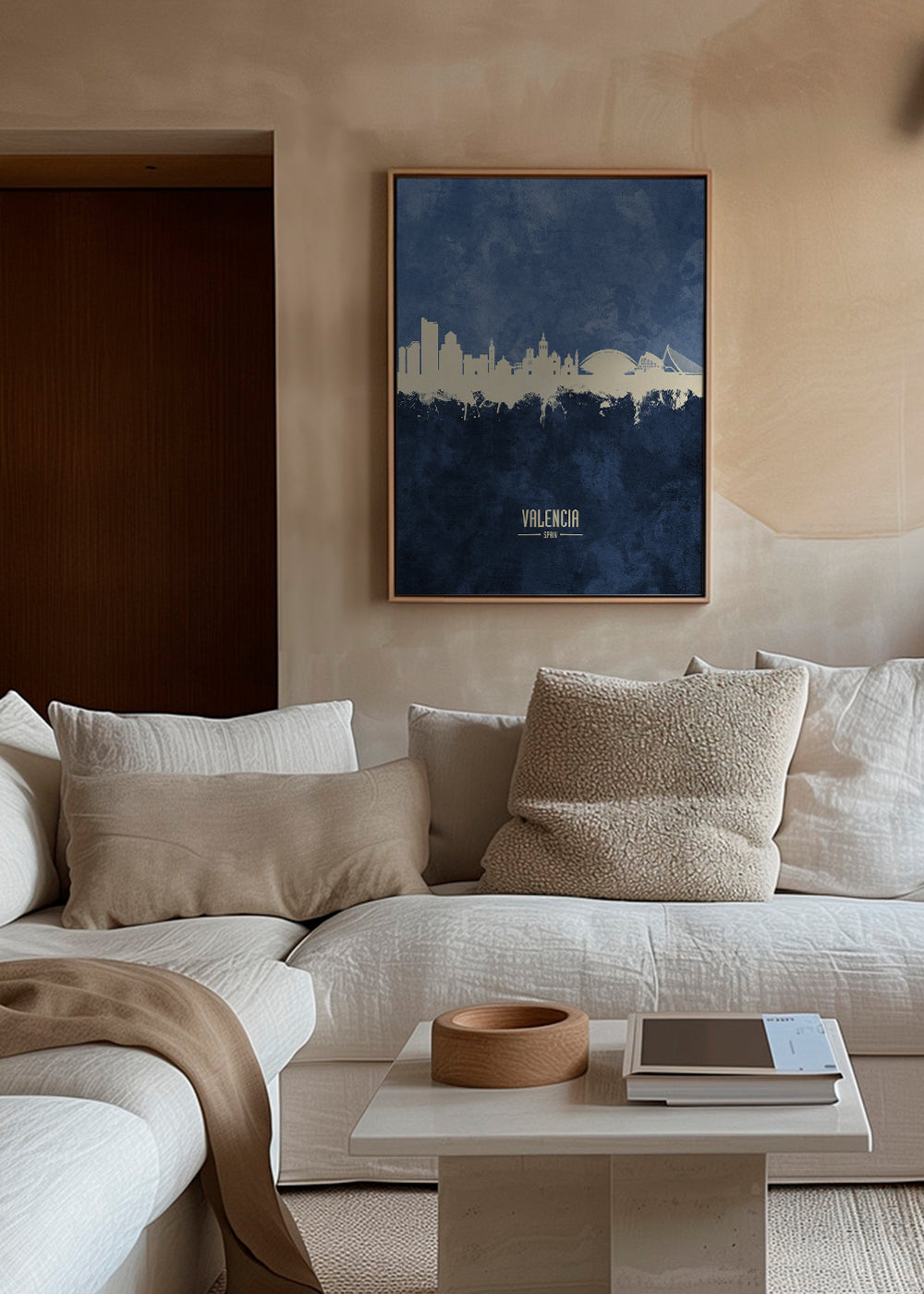 Valencia skyline bleu