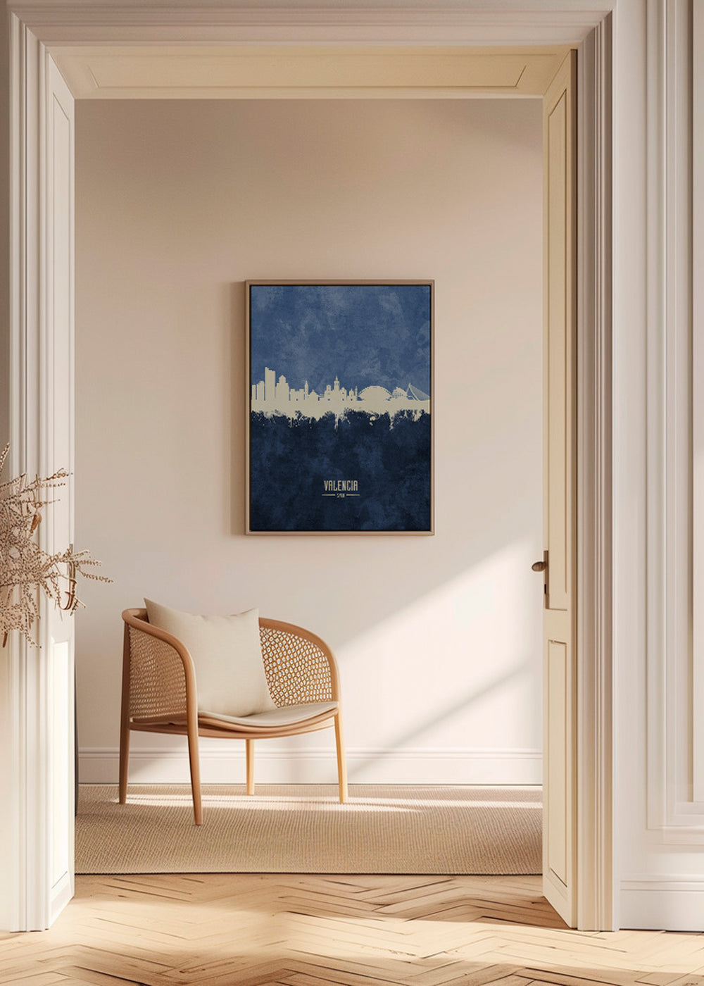 Valencia skyline bleu