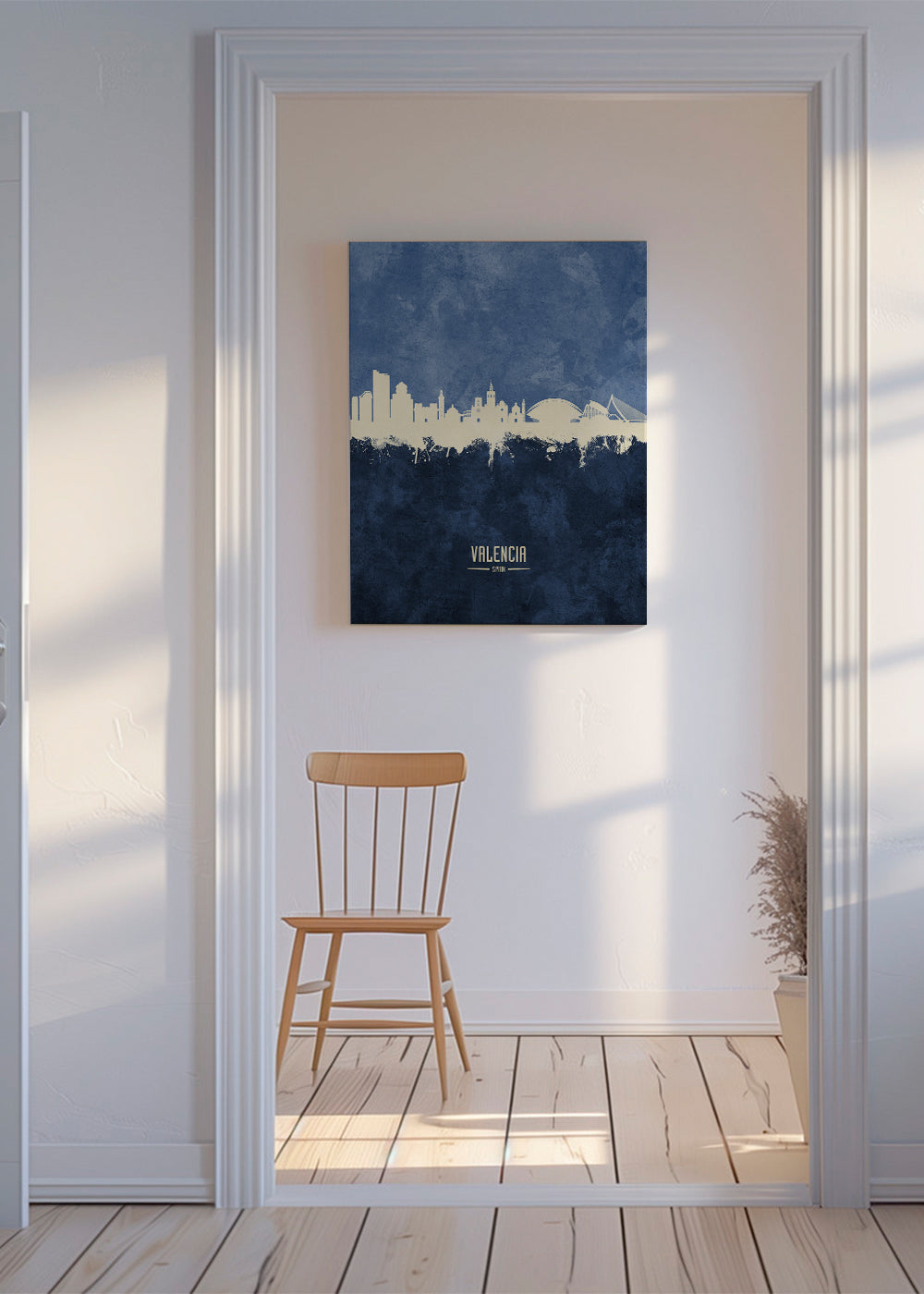 Valencia skyline bleu