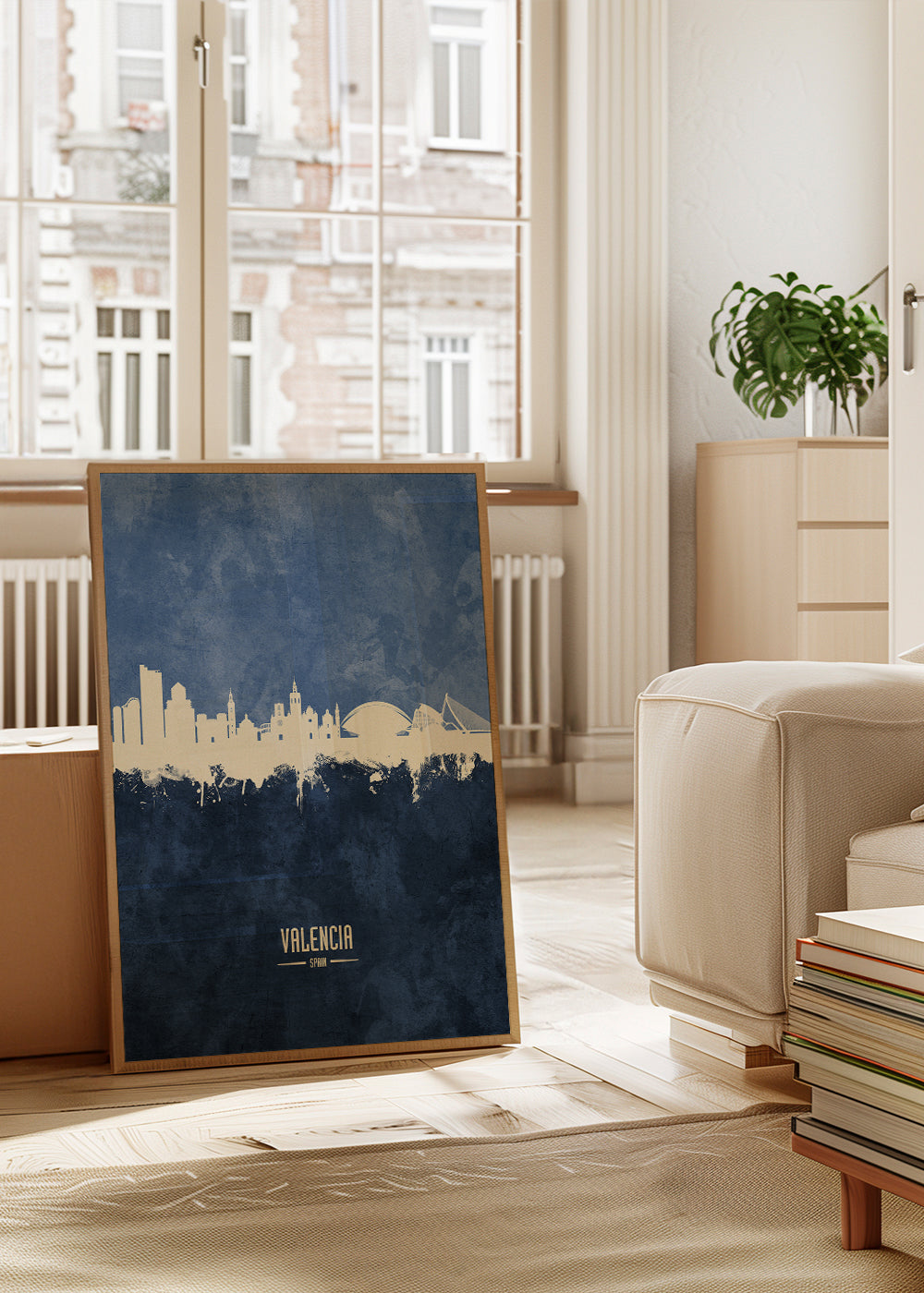 Valencia skyline bleu
