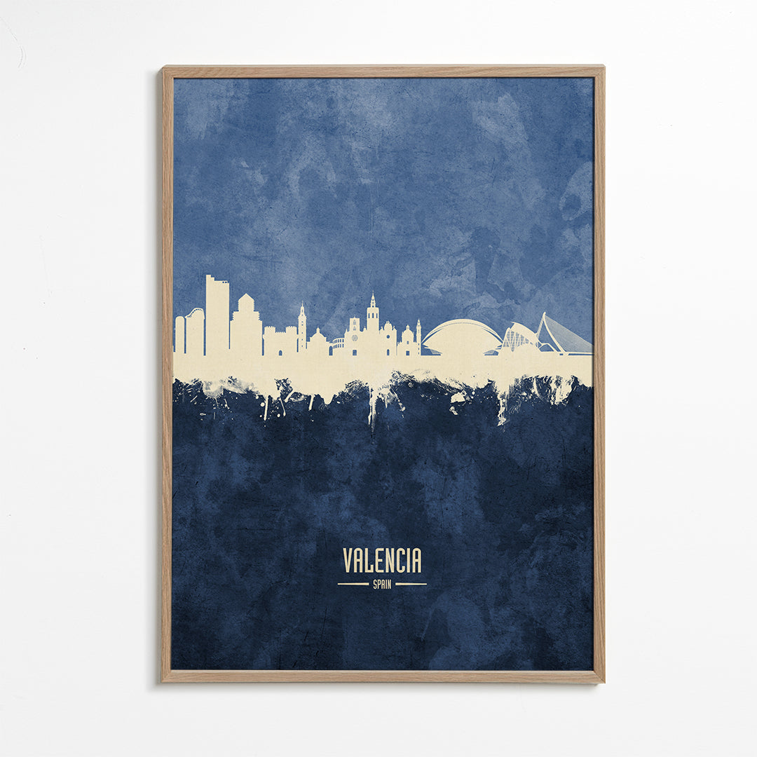 Valencia skyline bleu