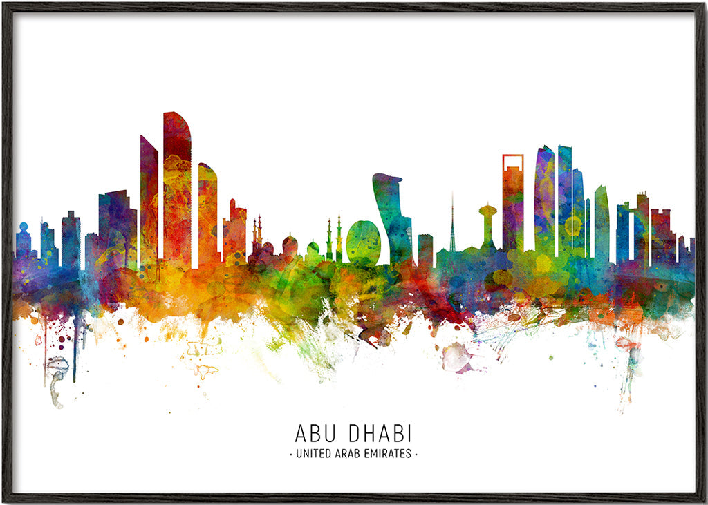 Abu Dhabi Skyline multicolore