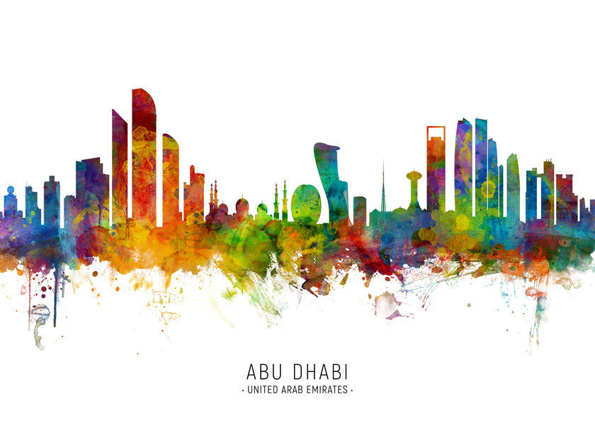 Abu Dhabi Skyline multicolore