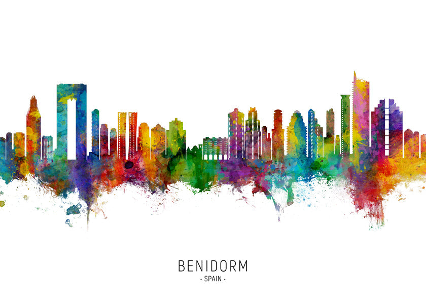 Benidorm Skyline multicolore