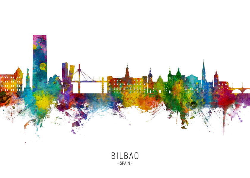 Bilbao Skyline multicolore