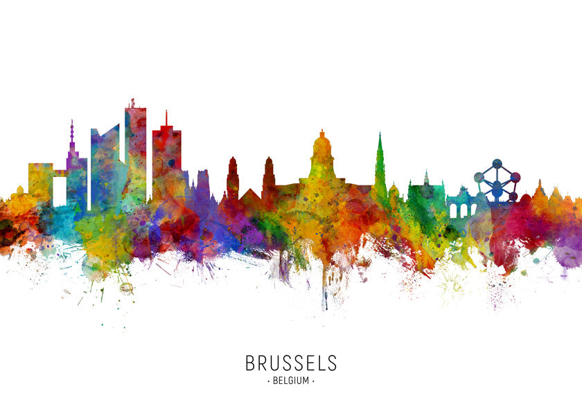 Brussels Skyline multicolore