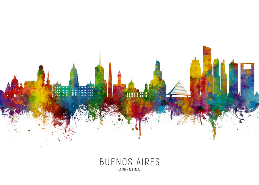 Buenos Aires Skyline multicolore