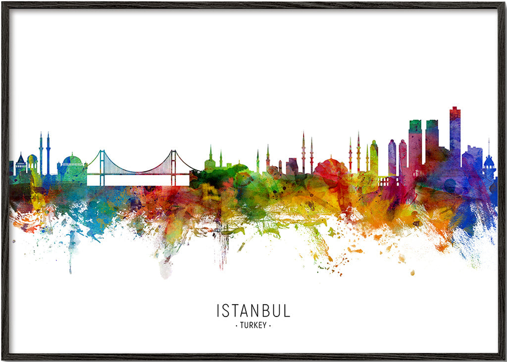 Istanbul Skyline multicolore