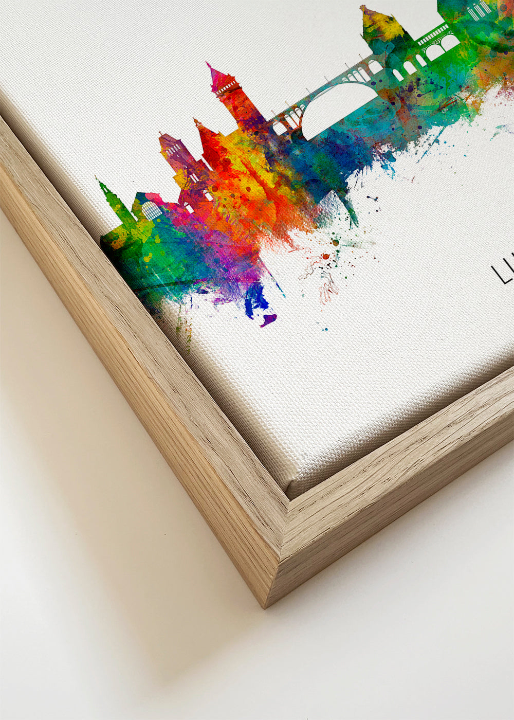 Luxembourg City Skyline multicolore