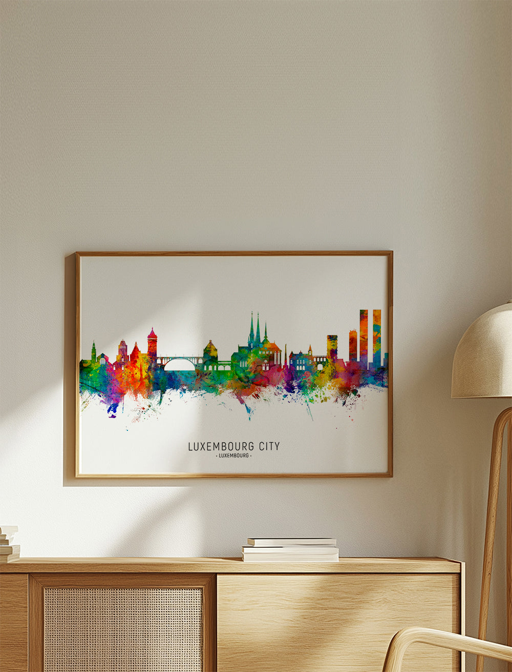 Luxembourg City Skyline multicolore