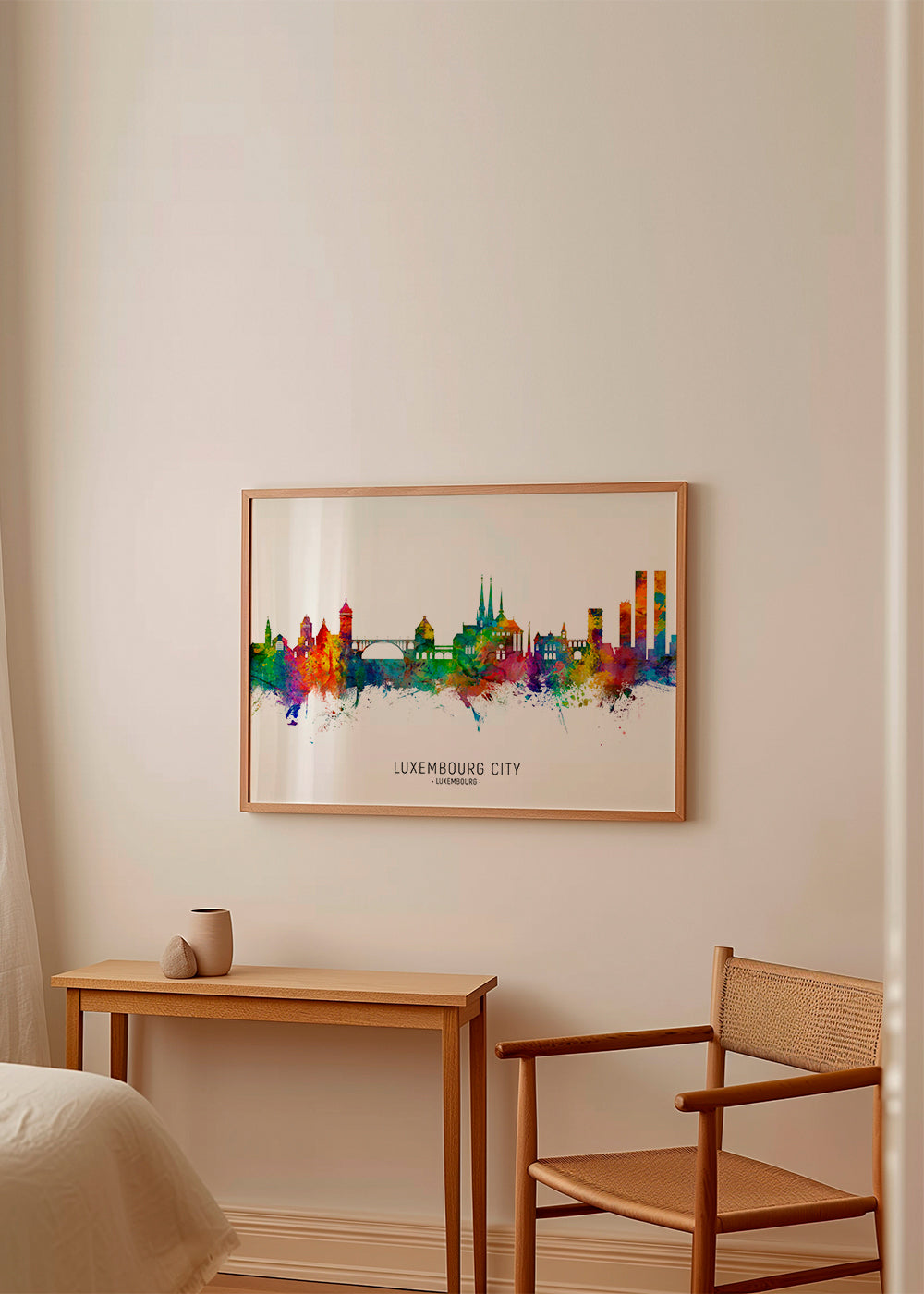 Luxembourg City Skyline multicolore