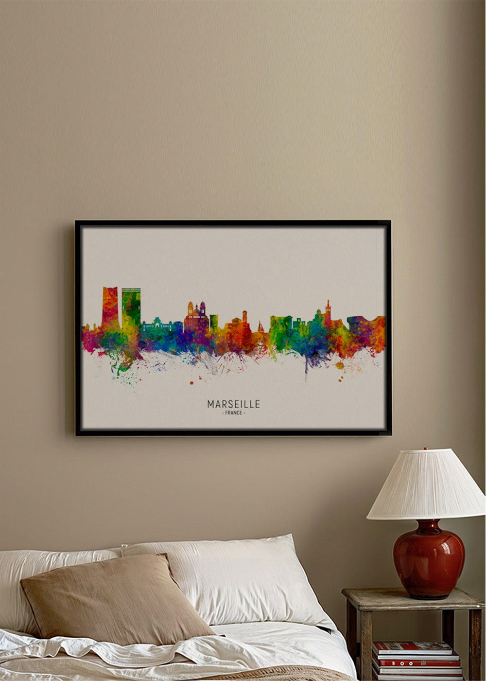 Marseille Skyline multicolore