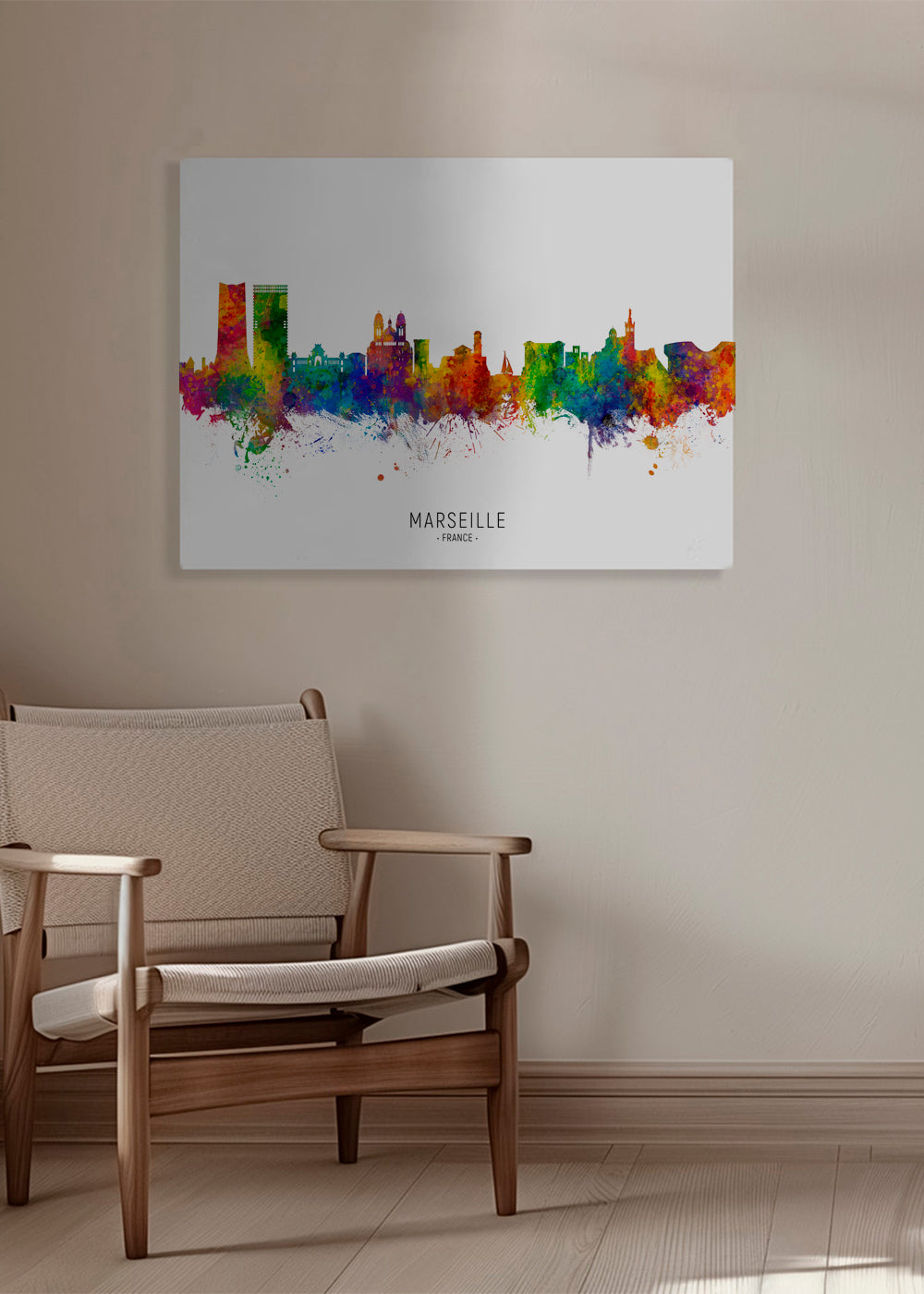 Marseille Skyline multicolore