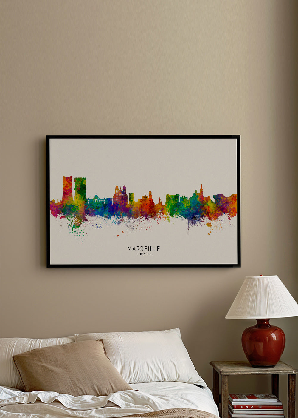Marseille Skyline multicolore