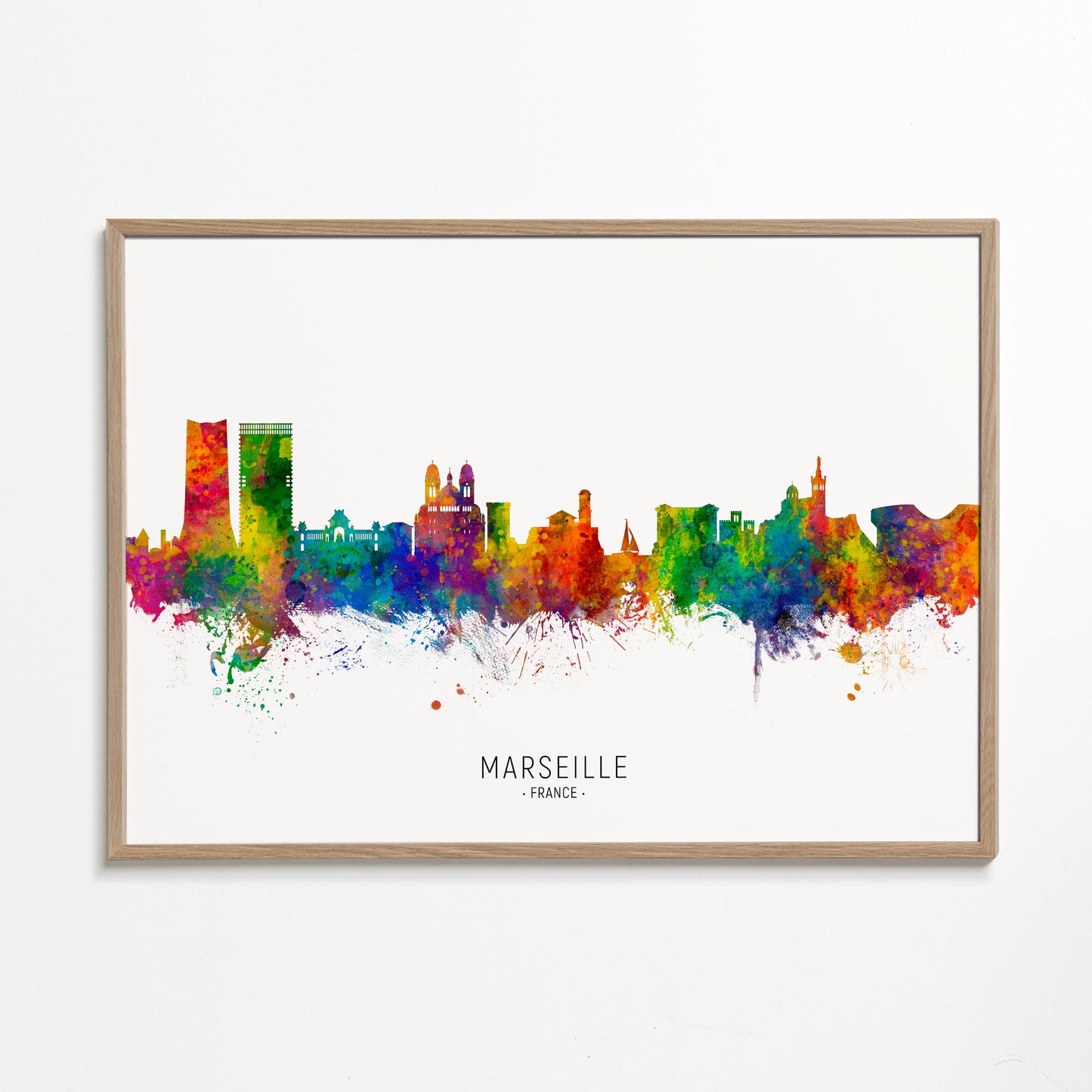 Marseille Skyline multicolore