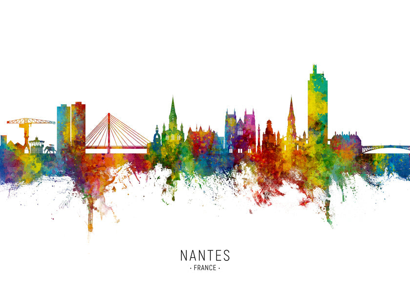 Nantes Skyline multicolore