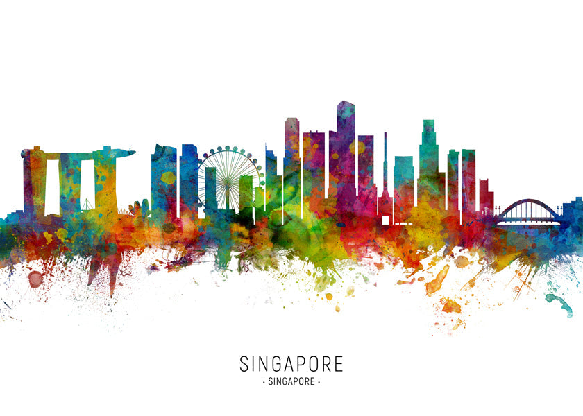 Singapore Skyline multicolore
