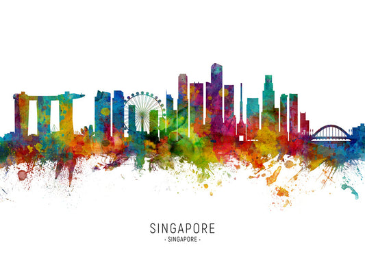 Singapore Skyline multicolore