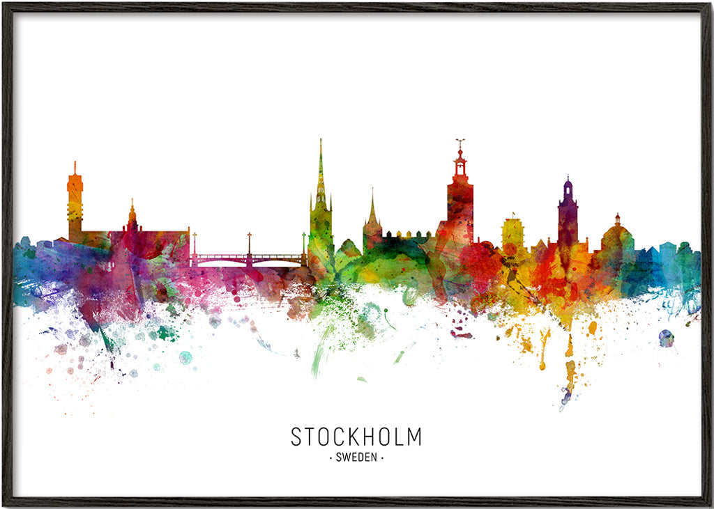 Stockholm Skyline multicolore