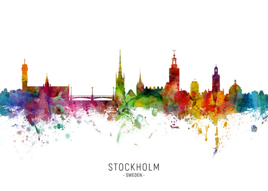 Stockholm Skyline multicolore