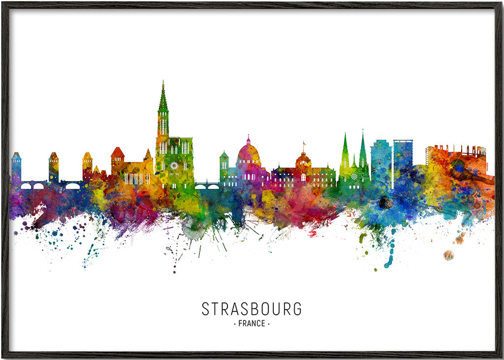 Strasbourg Skyline multicolore
