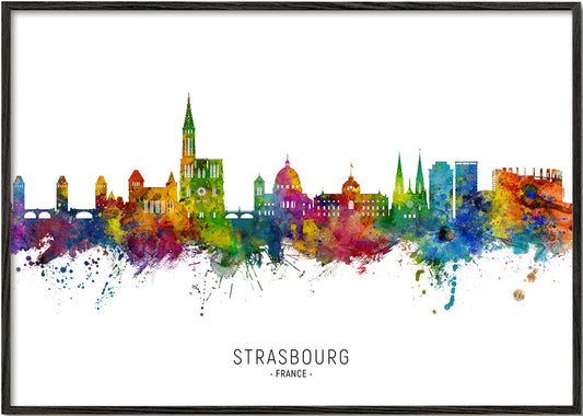 Strasbourg Skyline multicolore