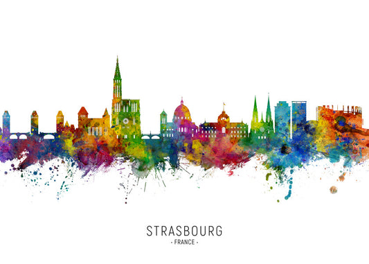 Strasbourg Skyline multicolore