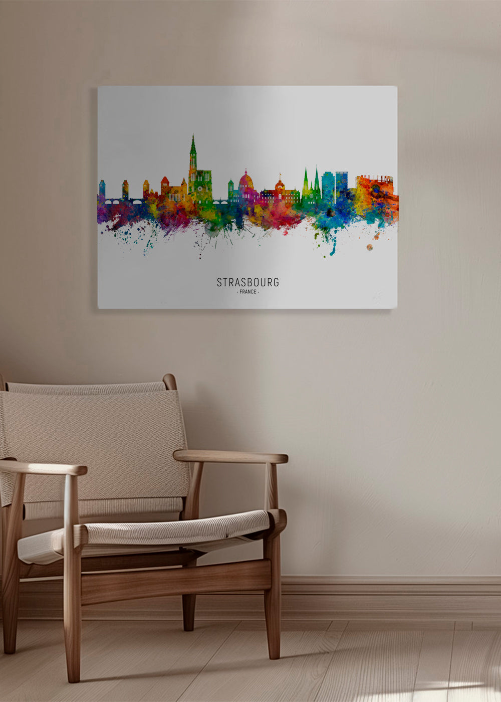 Strasbourg Skyline multicolore