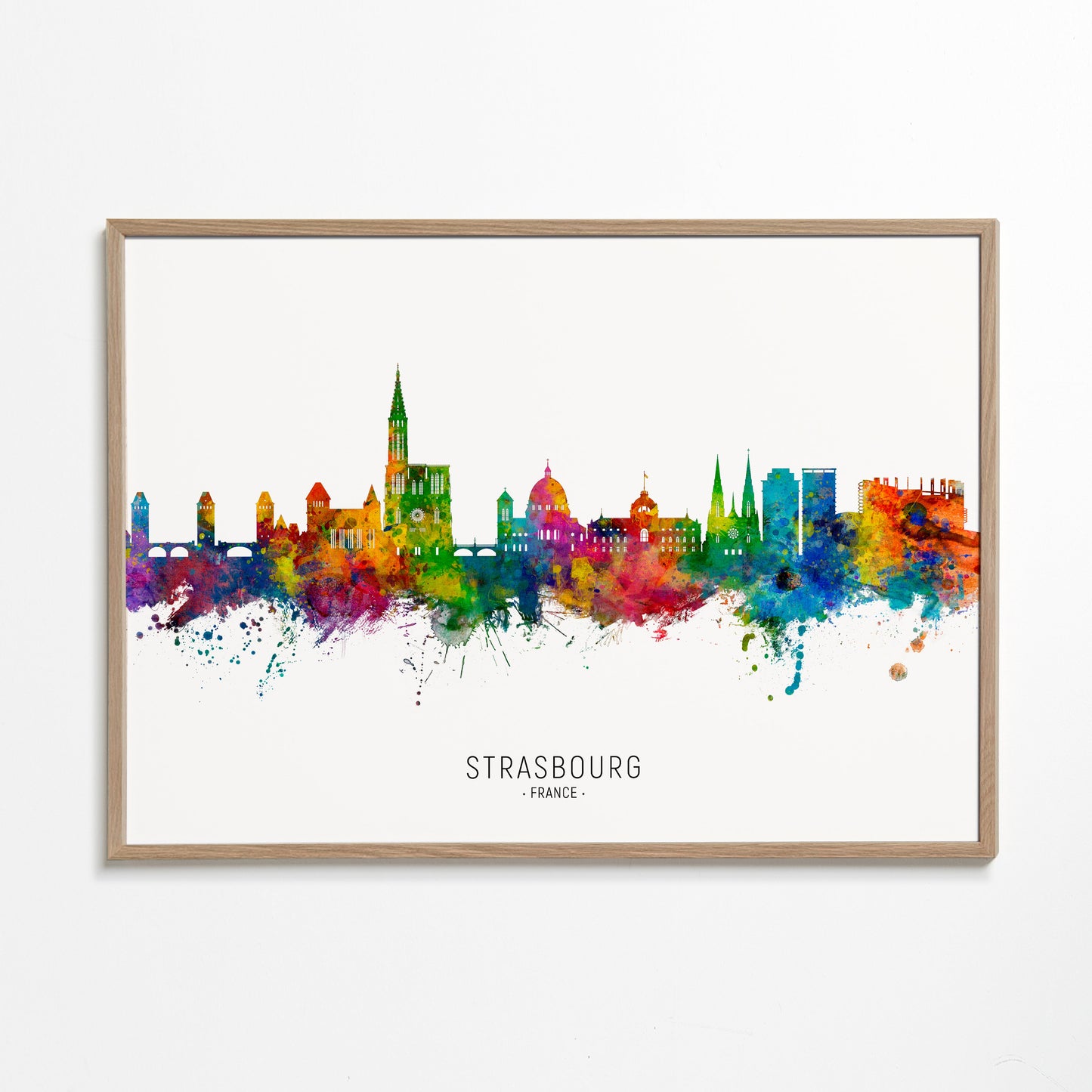 Strasbourg Skyline multicolore
