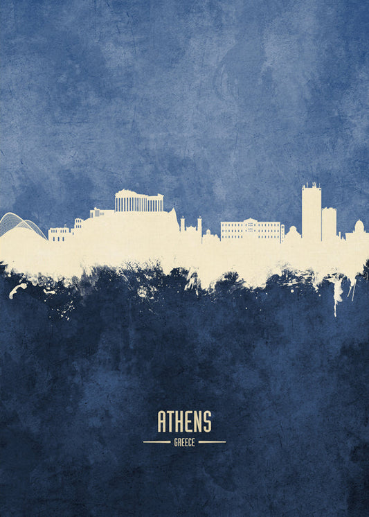 Athens Skyline bleu