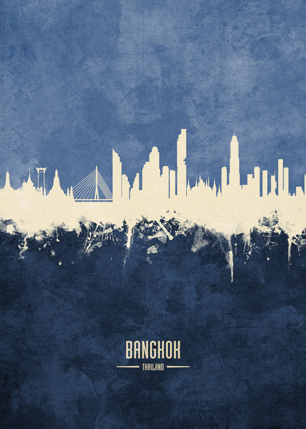 Bangkok Skyline bleu