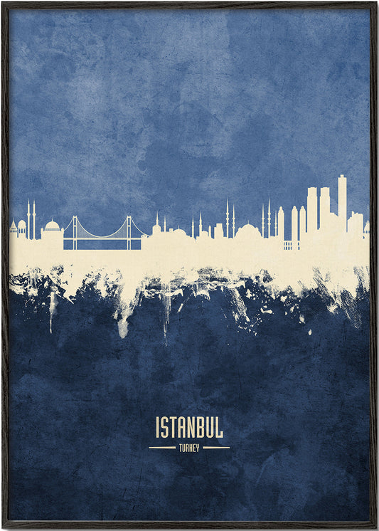 Istanbul Skyline bleu