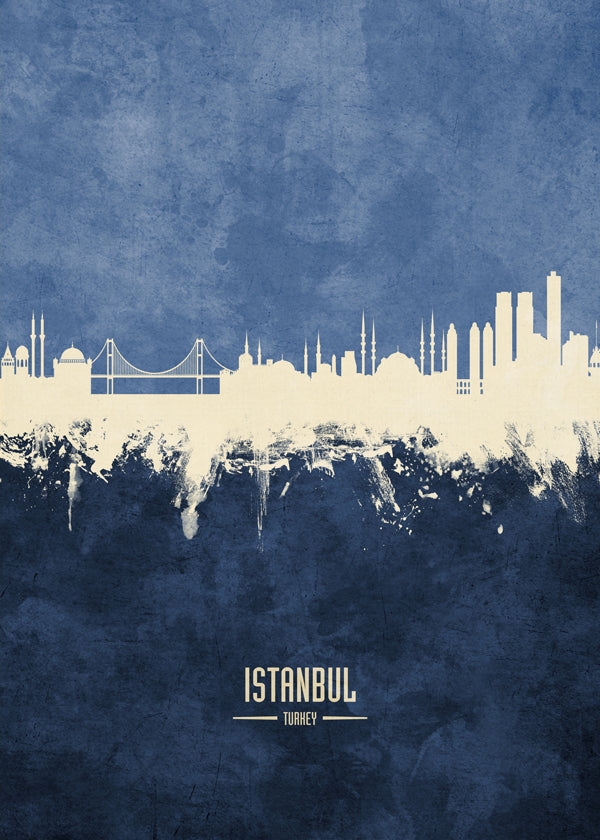 Istanbul Skyline bleu