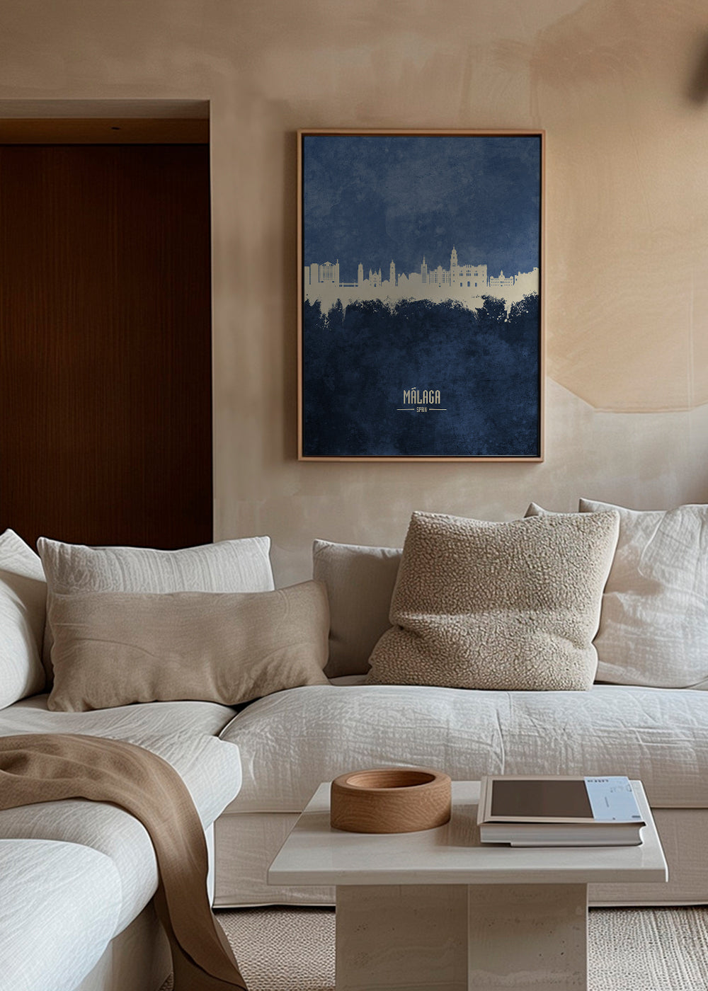 Málaga Skyline bleu