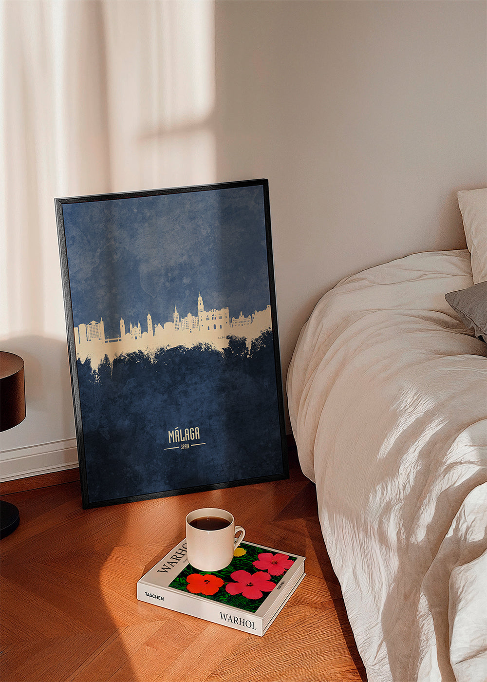 Málaga Skyline bleu