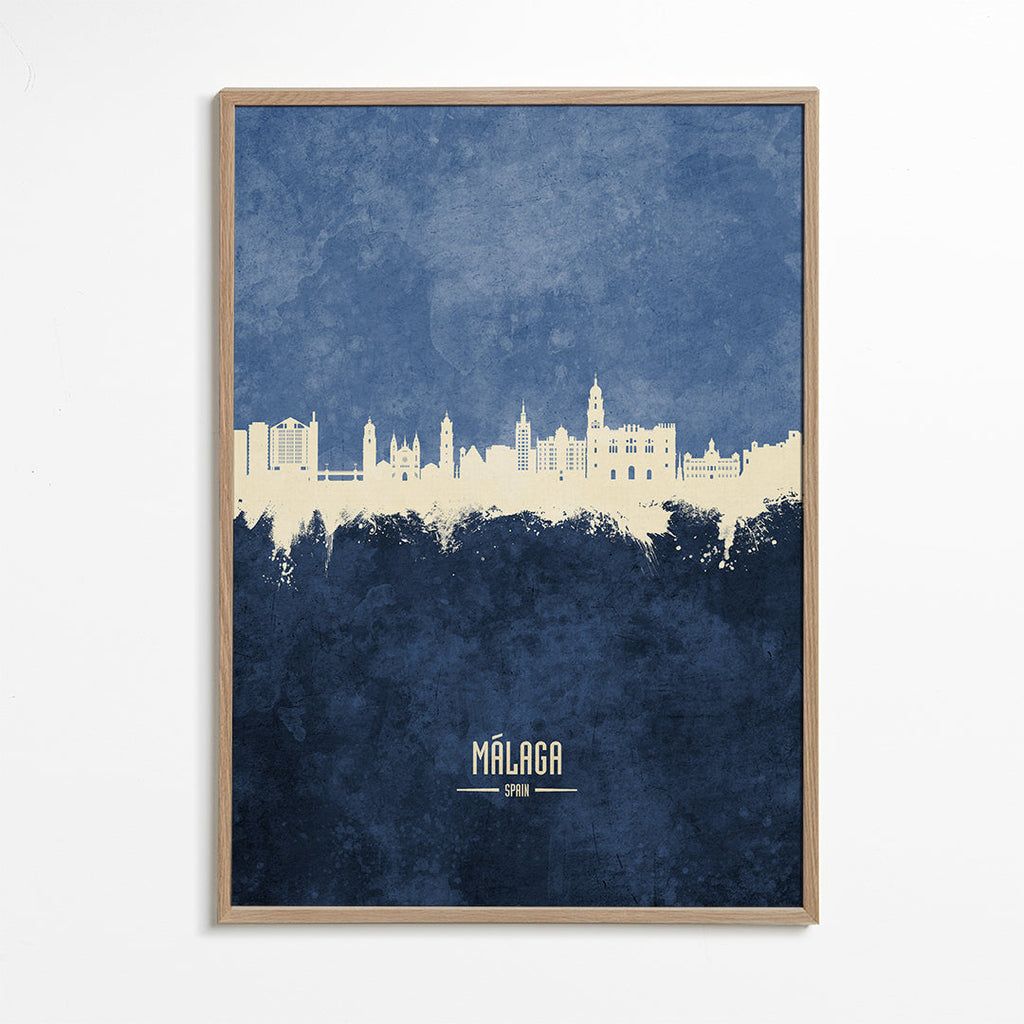 Málaga Skyline bleu